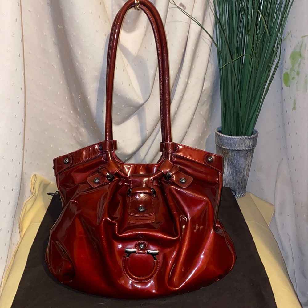 Salvatore Ferragamo hot Wine Red Hobo